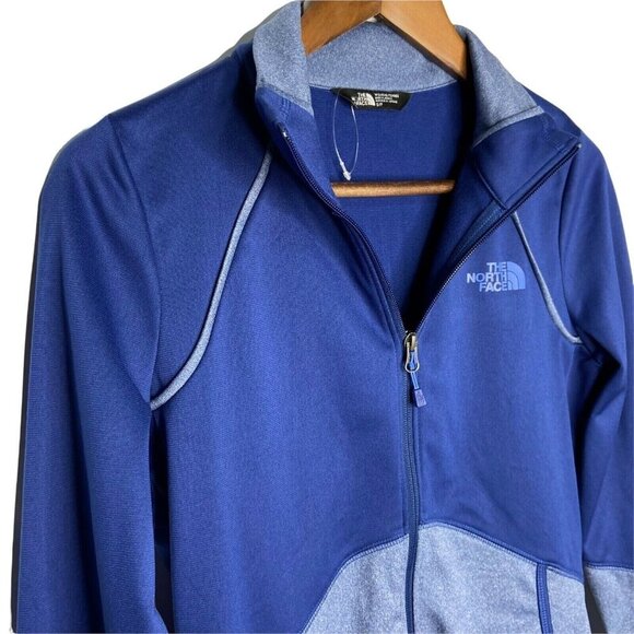 The North Face Jacket Women's Size Small Blue Colorblock Zip Front Pockets EUC - Picture 7 of 9